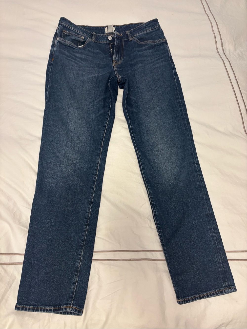 Essentials Women's H&M Dark Blue Straight-Leg Jeans
